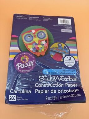 SunWorks Construction Paper Assorted Colors 9" x 12" Open Pack